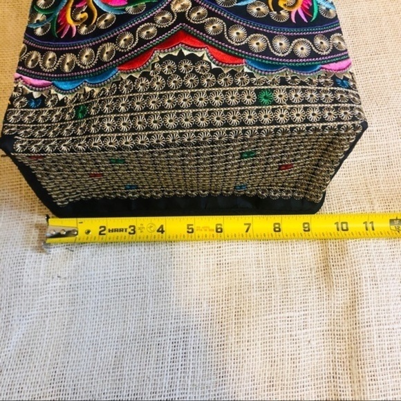 Embroidered Floral Boho Hippie Backpack - Picture 14 of 16